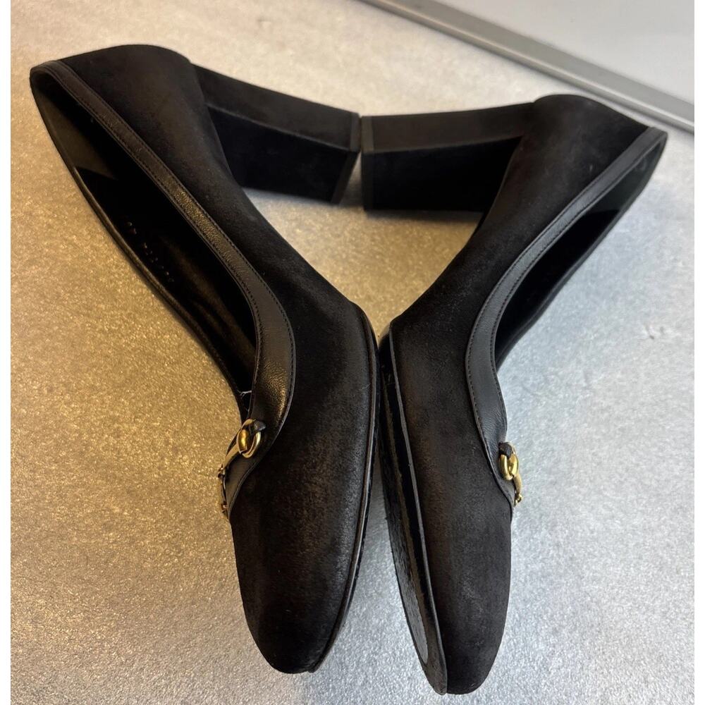 Gucci Womens Size 40.5- US 10.5 Black Horsebit Suede Pumps Classic - Picture 8 of 13